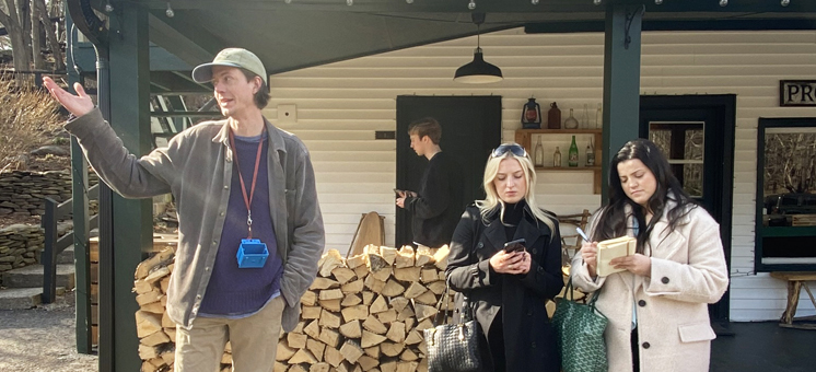 Students in the applied learning-Real World class meet with industry professionals in Glen Falls.