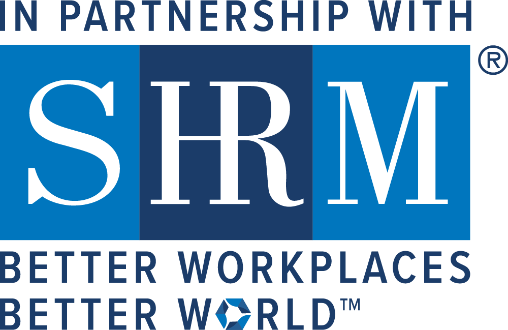 In partnership with SHRM - Better Workplaces Better World logo